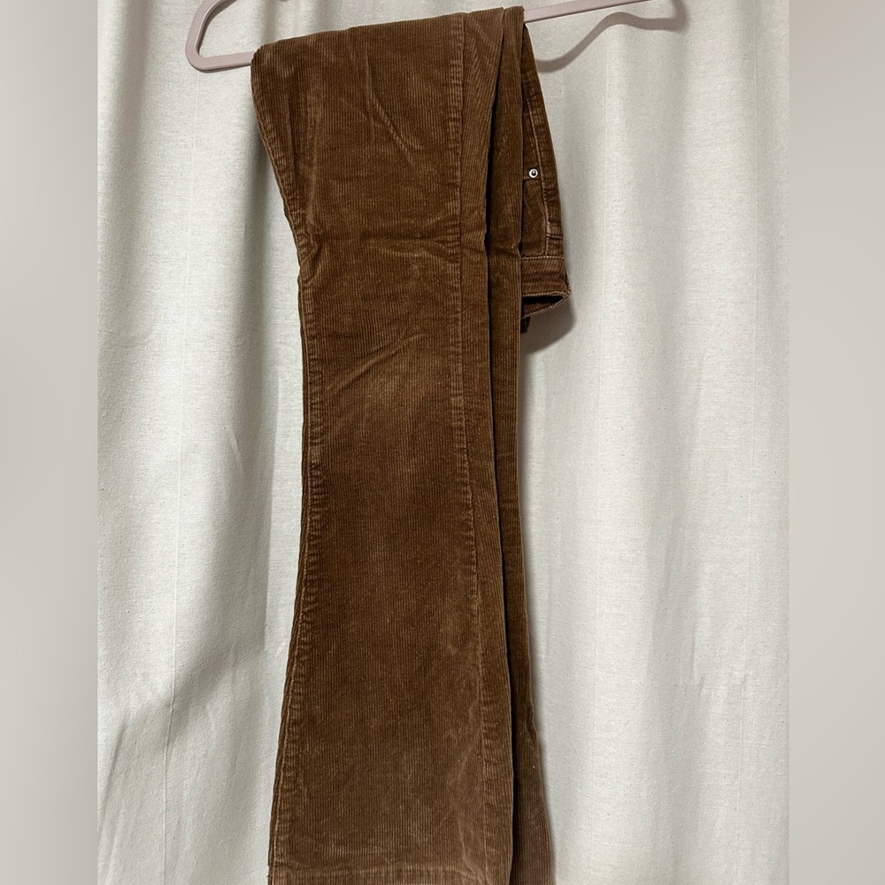 2 jeans: High waisted flare and straight corduroy jeans set